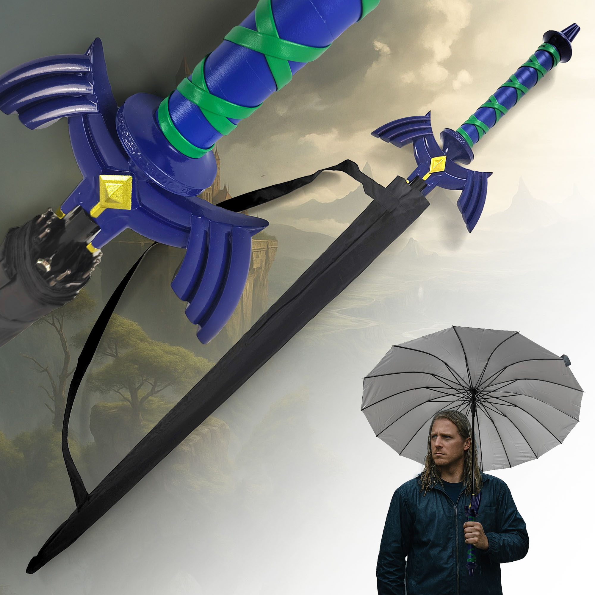 Zelda – Link’s Blaues Master-Schwert Regenschirm